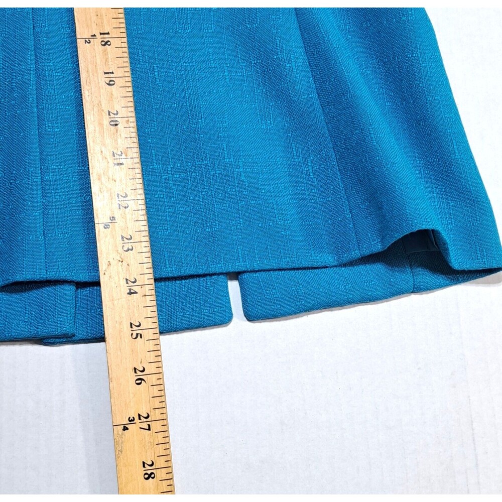 Vintage Kasper for ASL Short Sleeve 5 Button Blazer Shirt Sz 14 Petite dark teal - Picture 8 of 8
